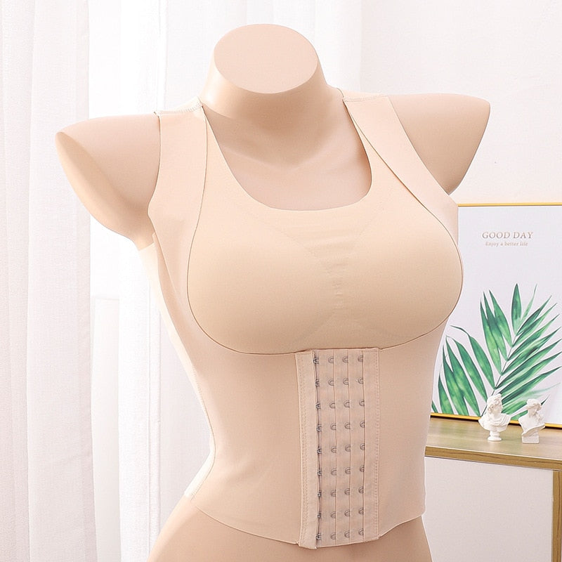 Waist Buttoned Bra Shapewear Tummy Control For Women, 4-in-1 Waist